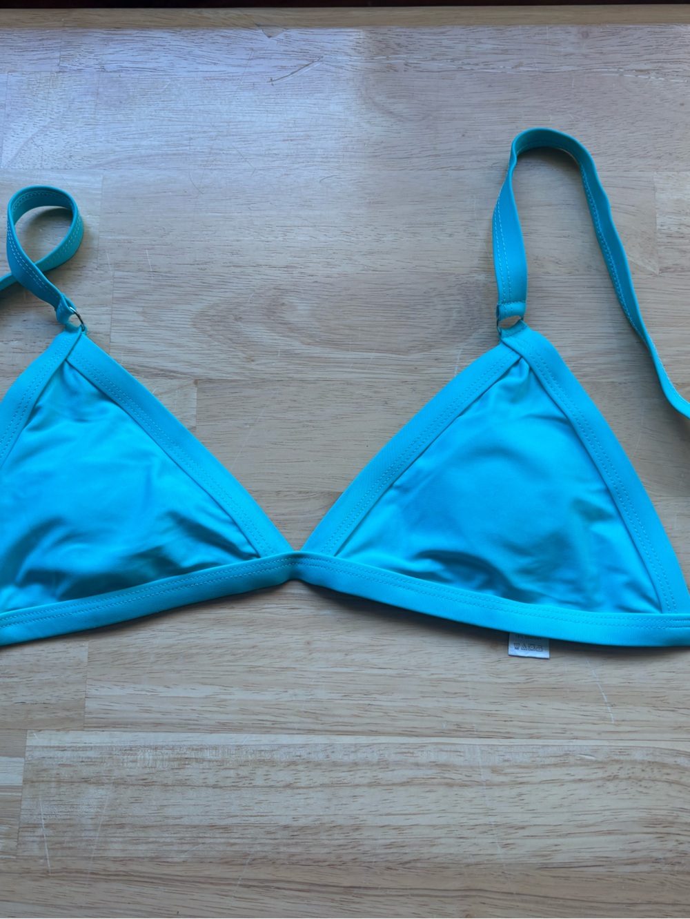 Turquoise Triangle Bikini Top